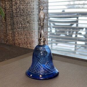Vintage Avon Blue Hospitality Bell Shaped Cologne Perfume Bottle